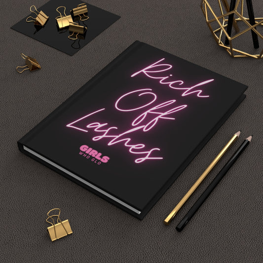 Rich Off Lashes Hardcover Matte Notebook