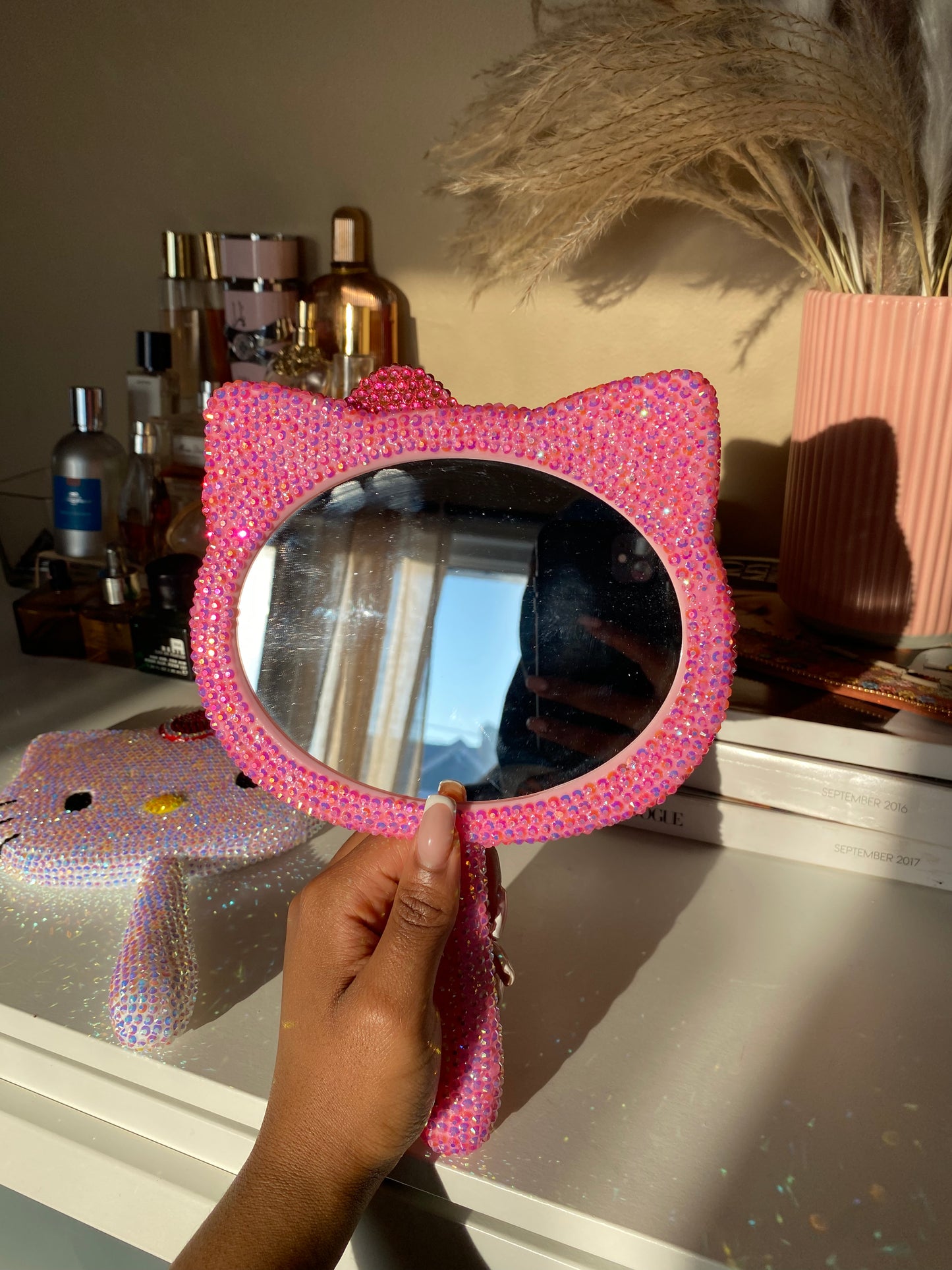 Kawaii Crystal Hand Mirror