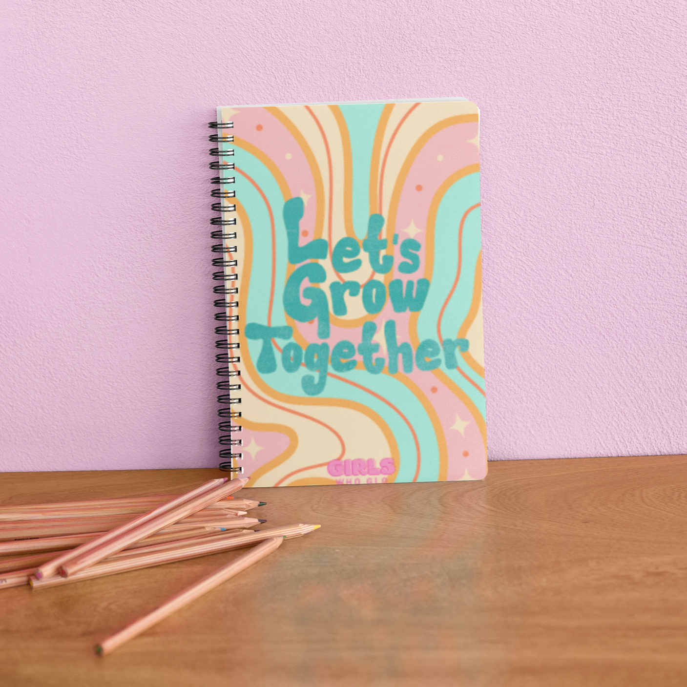 Let's Grow Together- Inspirational Spiral Notebook