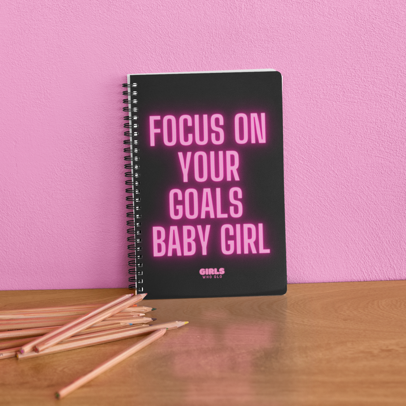 Focus On Your Goals- Inspirational Quote Notebook